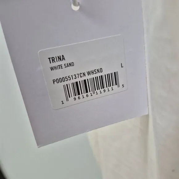 Pistola TRINA TEE - WHITE SAND 100 Cotton Large Nwt - Picture 3 of 5